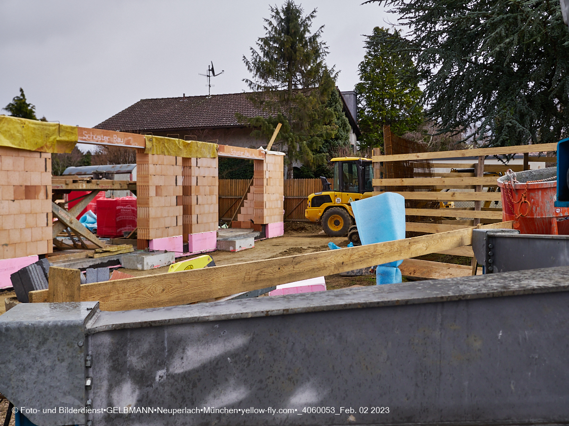02.02.2023 - Baustelle Niederalmstraße 16 in Neuperlach
